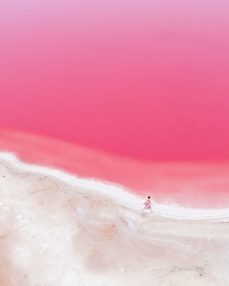 Hồ nước màu hồng kỳ diệu ở Australia - ảnh 1
