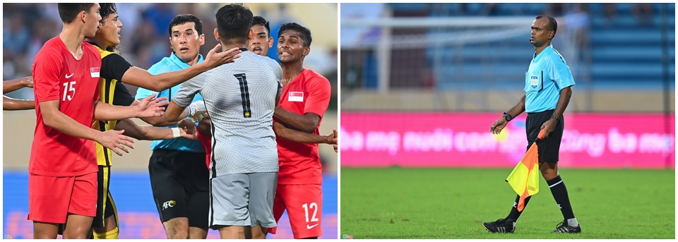 U23 Singapore - Malaysia tranh cãi nảy lửa trên sân Thiên Trường - ảnh 5