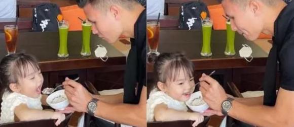 Quang Hải bịn rịn chia tay cháu gái cưng trước khi bay sang Pháp thi đấu - ảnh 1