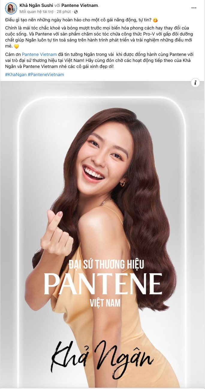 Khả Ngân thả dáng với mái tóc khoẻ bồng bềnh, tự tin với vai trò đại sứ thương hiệu Pantene Việt Nam - ảnh 1