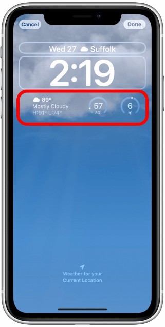 Hướng dẫn cài đặt màn hình khóa thời tiết trên iOS 16 - ảnh 6