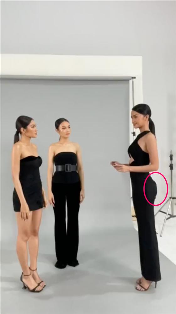 Hoa hậu Ngọc Châu lộ miếng độn mông khi dạy nhảy cho 2 á hậu - ảnh 3