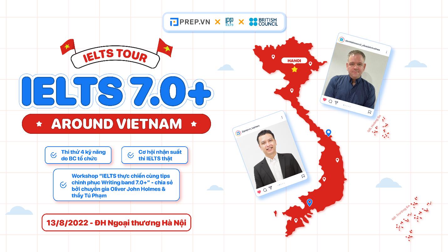 IELTS Tour: IELTS 7.0+ trải khắp Việt Nam - ảnh 1