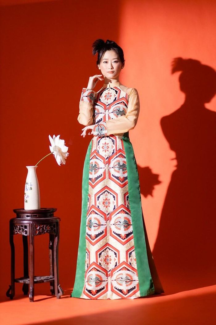 Hoa hậu Ngọc Hân với ý tưởng kết hợp văn hóa Nhật Bản và Việt Nam trong tà áo dài - ảnh 2