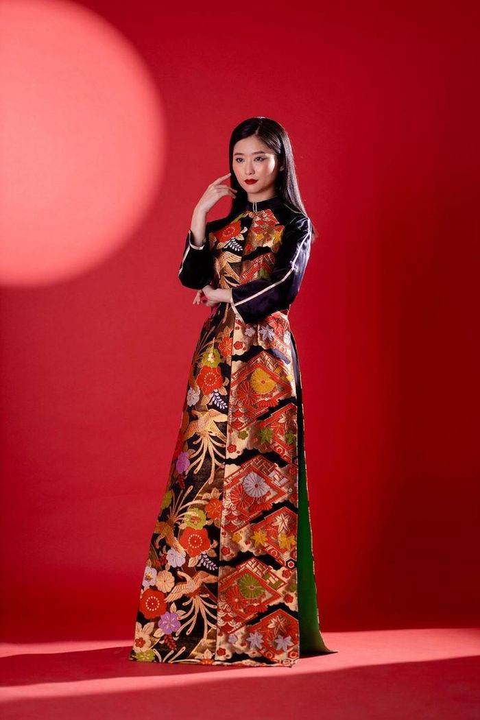 Hoa hậu Ngọc Hân với ý tưởng kết hợp văn hóa Nhật Bản và Việt Nam trong tà áo dài - ảnh 6