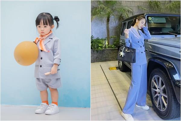 Ái nữ 2 tuổi không khác gì 'Đàm Thu Trang bản nhí' khi mặc vest - ảnh 10