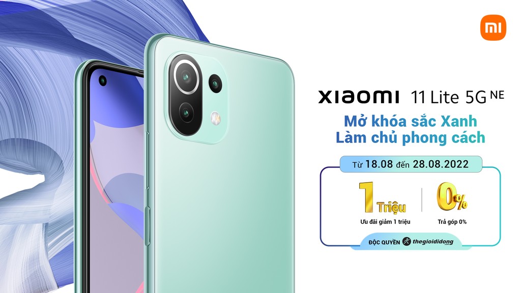 Xiaomi 11 Lite 5G NE ra mắt phiên bản màu đặc biệt mới xanh bạc hà độc quyền tại Thế Giới Di Động - ảnh 1