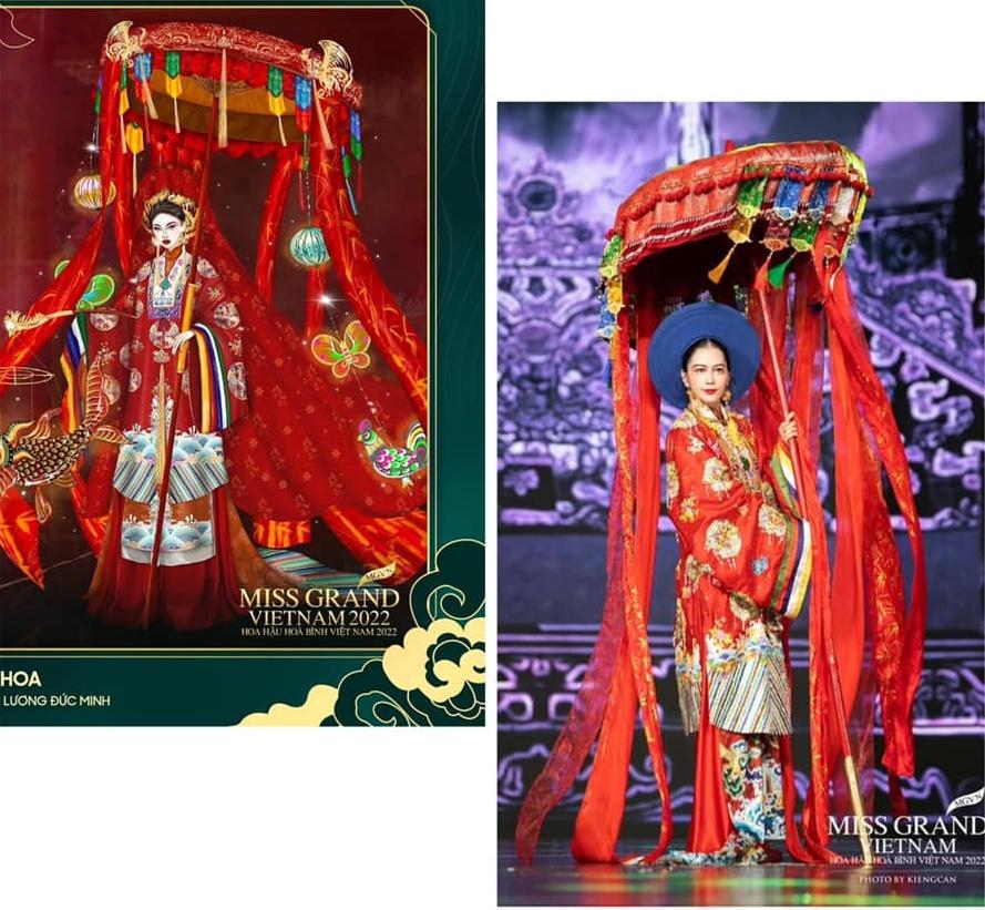 Những bộ trang phục dân tộc tại Miss Grand Vietnam đẹp hơn bản vẽ - ảnh 9
