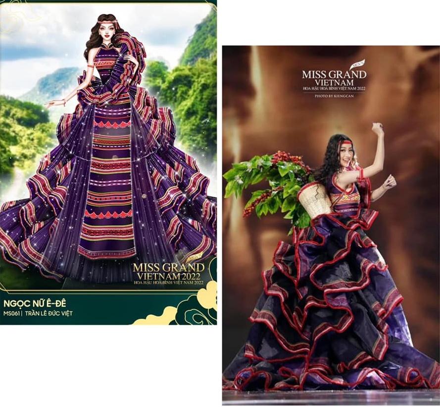 Những bộ trang phục dân tộc tại Miss Grand Vietnam đẹp hơn bản vẽ - ảnh 12