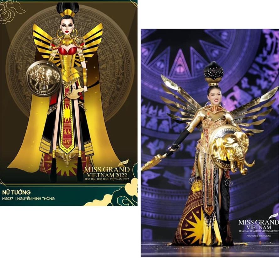 Những bộ trang phục dân tộc tại Miss Grand Vietnam đẹp hơn bản vẽ - ảnh 11