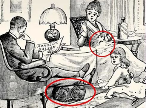 Kiểm tra IQ thông qua ảo ảnh quang học: Chỉ 1% có thể phát hiện ngay ra 2 con mèo ẩn trong bức tranh cổ này! - ảnh 2
