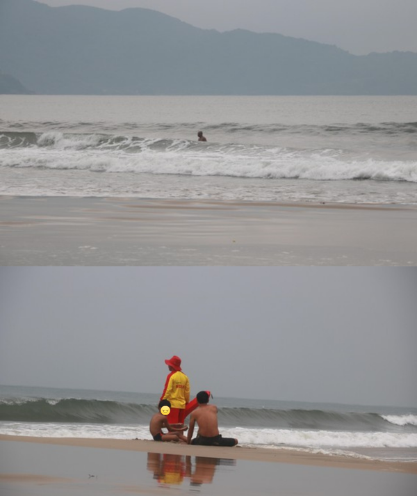 Người phụ nữ vô tư lướt sóng trên biển Đà Nẵng mặc bão Noru sắp đổ bộ - ảnh 16