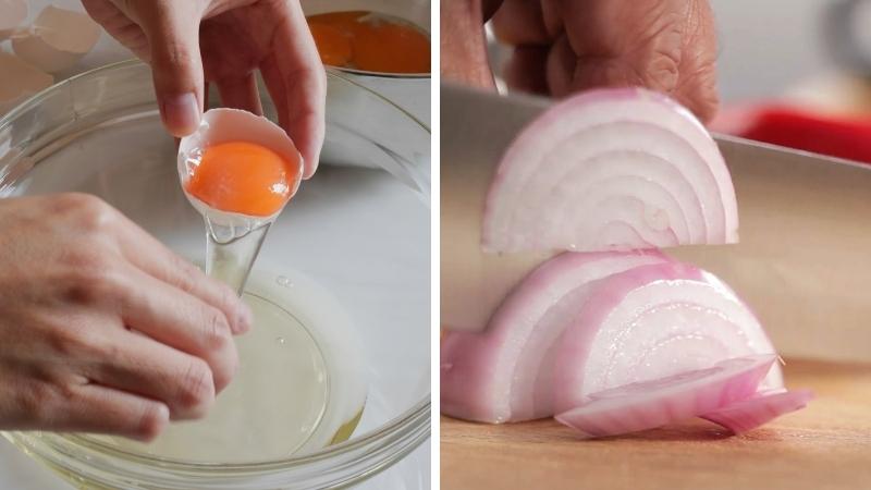 Cách làm trứng chiên và trứng chiên hành thơm ngon, mềm xốp - ảnh 3