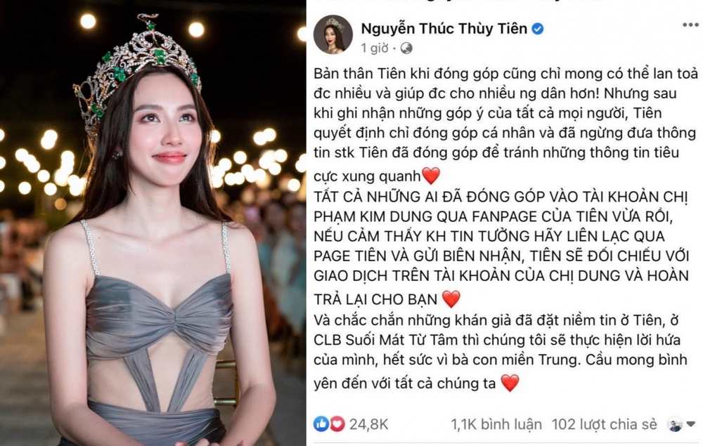 Hoa hậu Thùy Tiên lên tiếng sau khi gây tranh cãi về việc kêu gọi từ thiện - ảnh 2