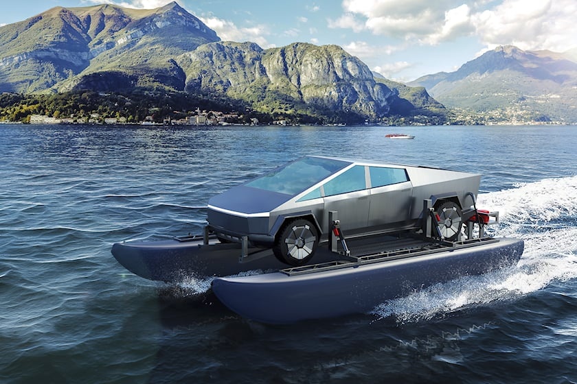 Xe bán tải Tesla Cybertruck sẽ có thể di chuyển trên mặt nước như thuyền - ảnh 3