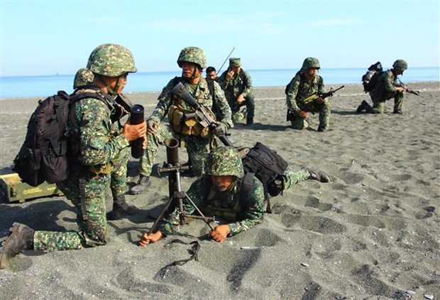 Binh sỹ Philippines và Mỹ bắt đầu tập trận hải quân chung - ảnh 1