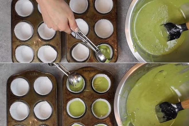 Cách làm bánh cupcake trà xanh matcha ngon xốp mịn không cần lò - ảnh 3