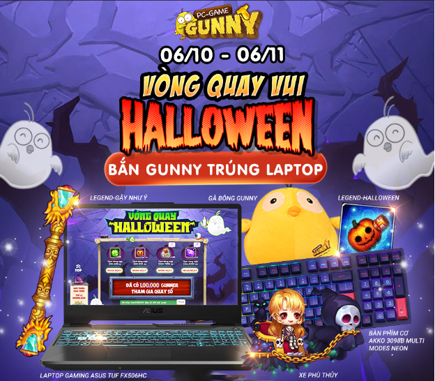 Chơi Halloween - Rinh Laptop Gaming miễn phí, bỏ túi quà độc quyền từ Gunny PC - ảnh 1