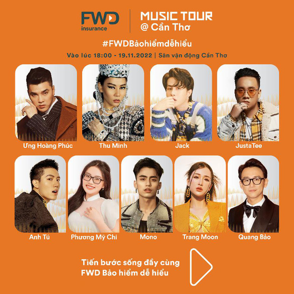 Sự kiện âm nhạc FWD Music Tour đang được đón chờ tại Cần Thơ - ảnh 1