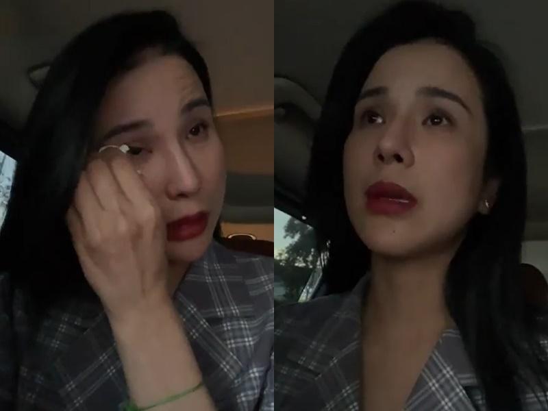 Diệp Lâm Anh khóc livestream khi bị chồng chặn xe giữa đường - ảnh 1