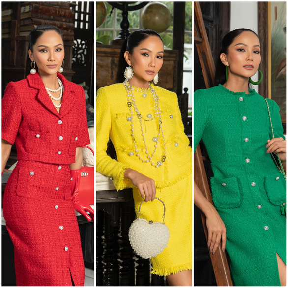 Hoa hậu H’Hen Niê gợi ý xu hướng thời trang mùa đông với vải tweed - ảnh 1