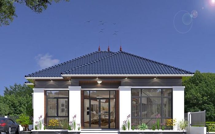 Nhà mái Nhật 1 tầng đông ấm, hè mát với công năng siêu hiện đại - ảnh 3