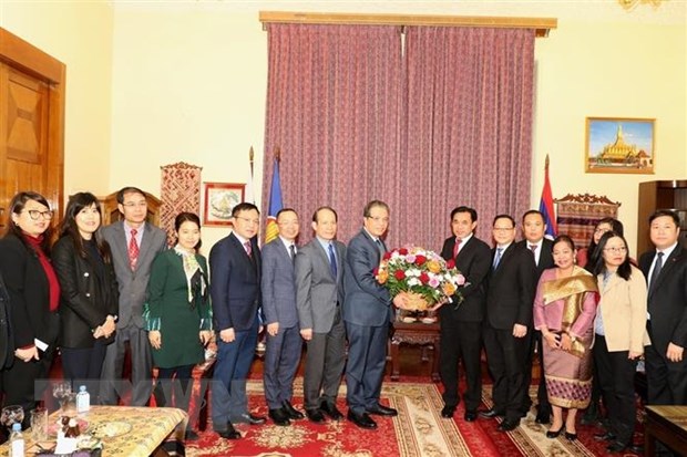 Đại sứ quán Việt Nam tại Nga chúc mừng Quốc khánh Lào - ảnh 2