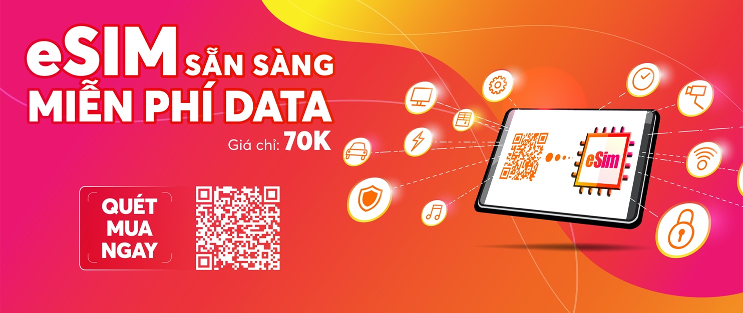 Vietnamobile ra mắt eSIM hoàn toàn miễn phí data cho người dùng - ảnh 1