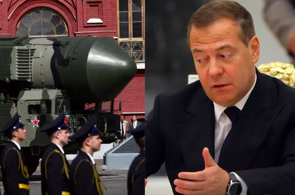 Ông Medvedev: ''Nga sẽ bị xé thành từng mảnh nếu không có vũ khí hạt nhân'' - ảnh 1