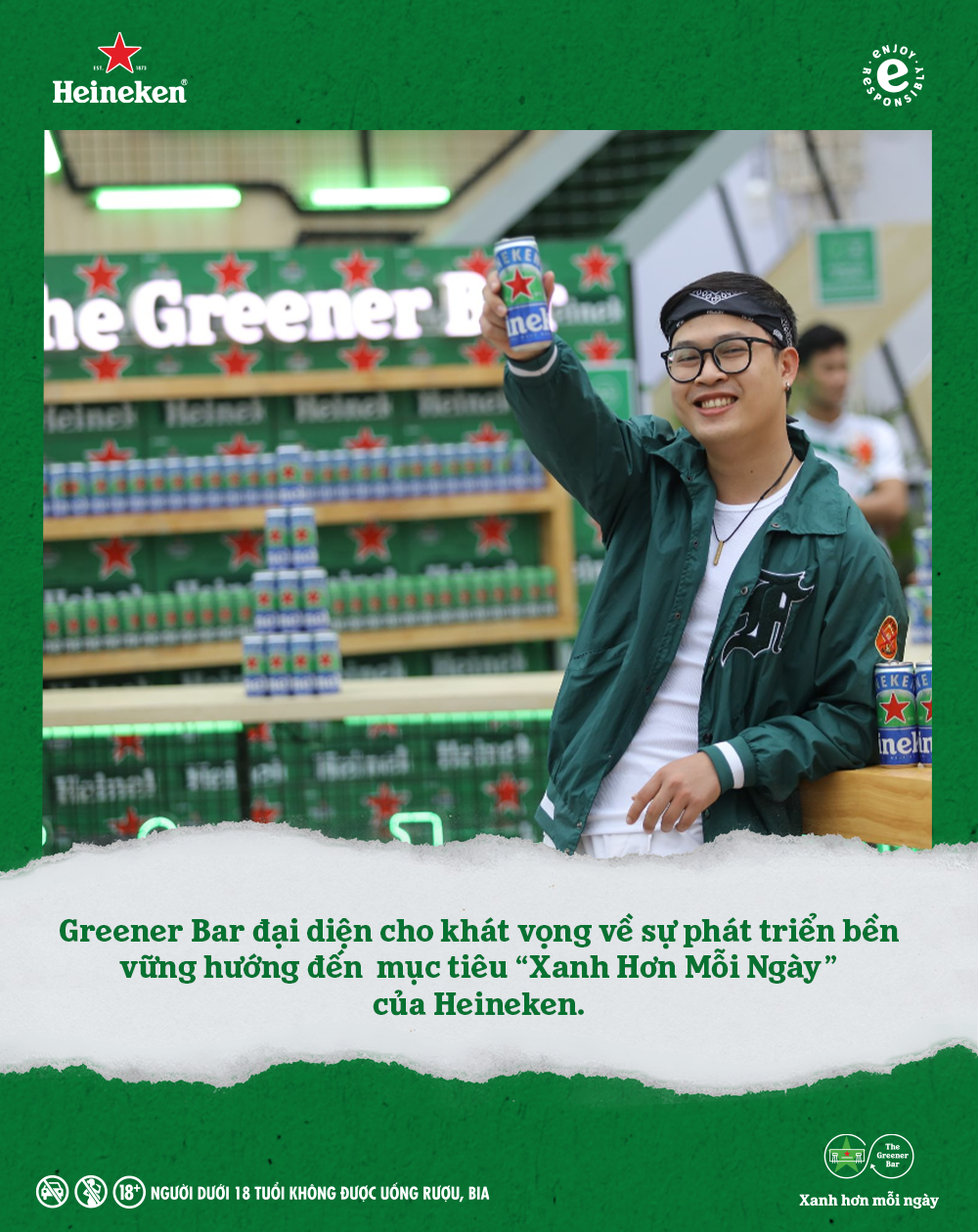 Greener Bar tái xuất tại Heineken Countdown Party 2023, cùng giới trẻ “phủ xanh” mùa lễ hội - ảnh 1