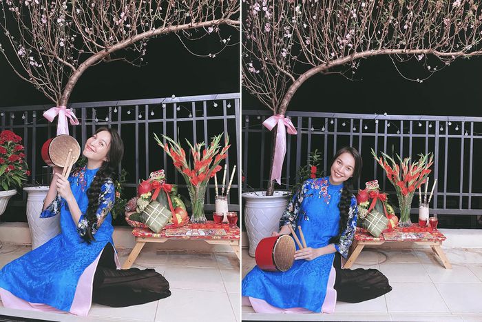Dàn sao Việt ‘đọ sắc’ với áo dài dịp năm mới - ảnh 26