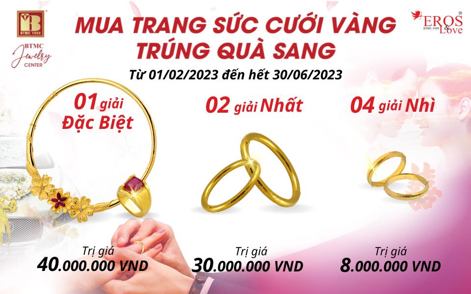 Tận hưởng cơ hội “mua trang sức cưới vàng trúng quà sang” đợt 2 từ Bảo Tín Minh Châu - ảnh 1