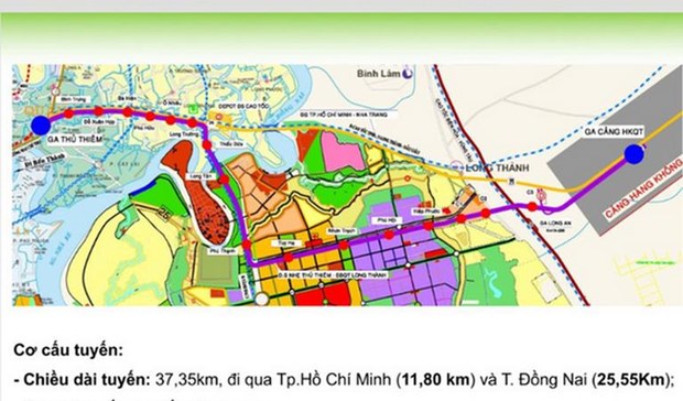 Báo cáo tiền khả thi đường sắt kết nối sân bay Long Thành vào năm 2023 - ảnh 1