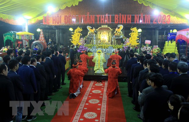 Hình ảnh khai mạc lễ hội đền Trần năm 2023 tại Thái Bình - ảnh 1