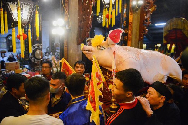 Hà Nội: Đặc sắc lễ hội rước 17 “ông lợn” của người dân làng La Phù - ảnh 12