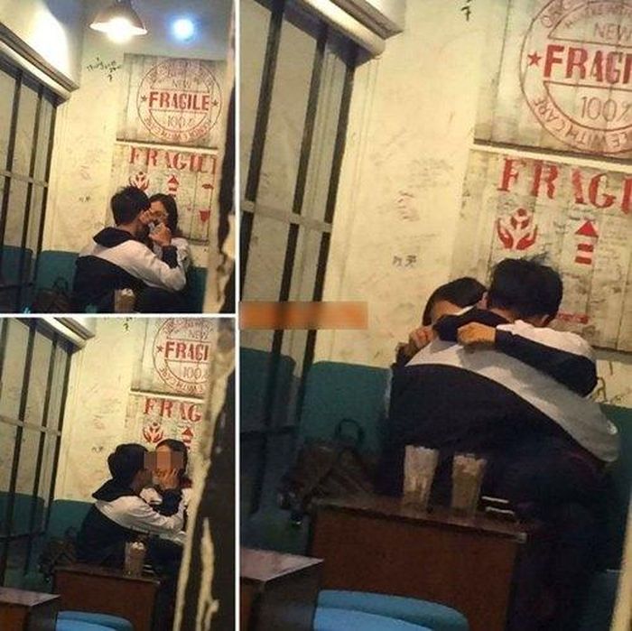 Cặp đôi học sinh hôn nhau tại quán cafe khiến netizen ‘nóng mắt’ - ảnh 12