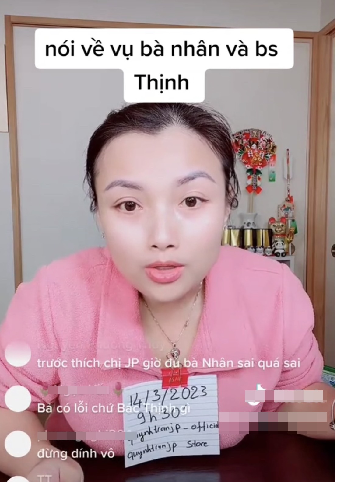 Quỳnh Trần JP tuyên bố bác sĩ Thịnh sai, khẳng định không bênh bà Nhân Vlog, hé lộ 1 bí mật đằng sau - ảnh 3