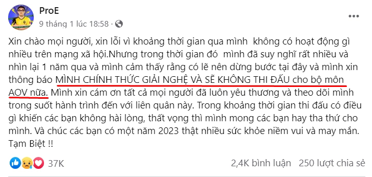 Từng thông báo không còn mặn mà với bộ môn mũi nhọn của Esports Việt, ProE lại bất ngờ ''comeback'' - ảnh 2