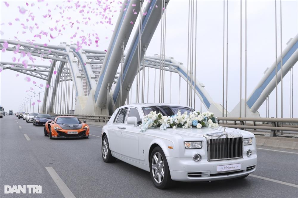 Dàn xe dâu hơn 200 tỷ đồng trong siêu đám cưới của cơ phó Hà Nội - ảnh 12