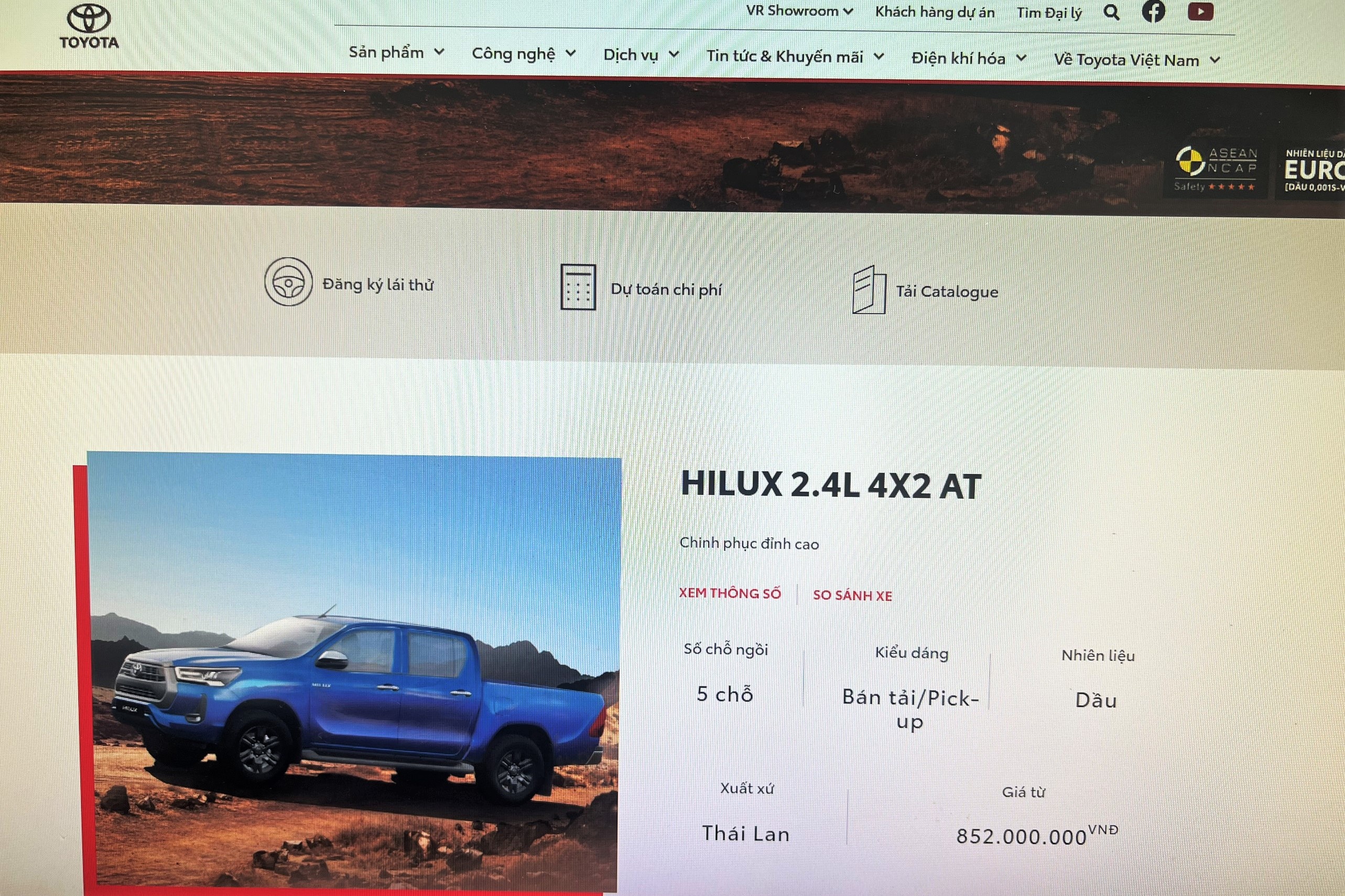 Toyota Hilux 2023 mở bán tại Việt Nam, tăng giá gần 180 triệu đồng - ảnh 1