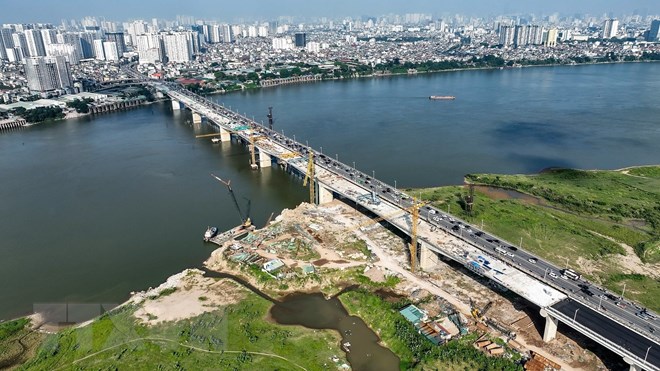 Cầu Vĩnh Tuy 2 chính thức hợp long, chuẩn bị thông xe vào đầu tháng 9 - ảnh 4