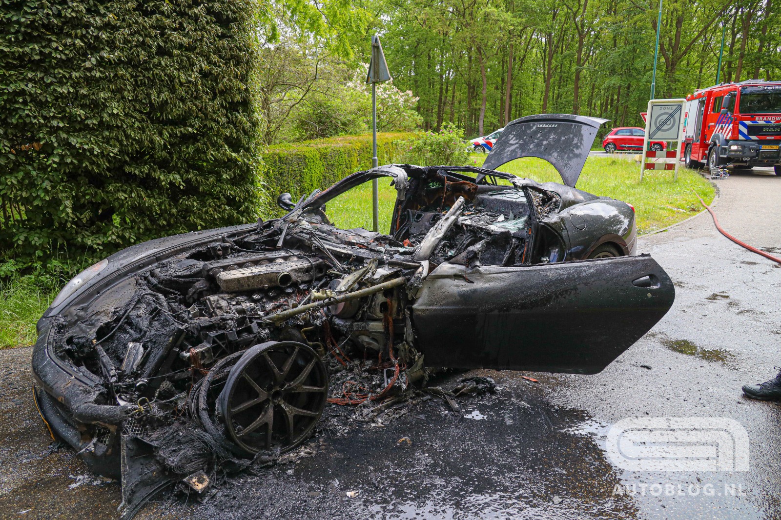Siêu xe Ferrari 599 GTB Fiorano cháy rụi tại Hà Lan - ảnh 4