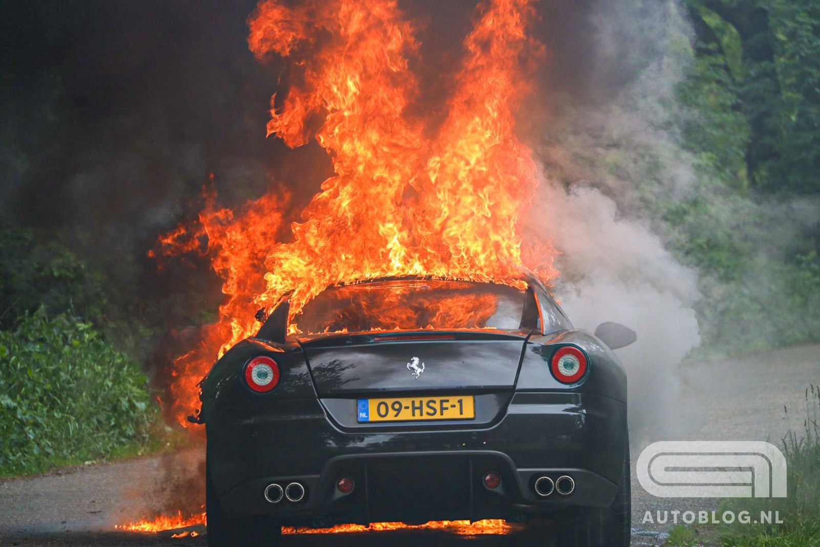 Siêu xe Ferrari 599 GTB Fiorano cháy rụi tại Hà Lan - ảnh 2