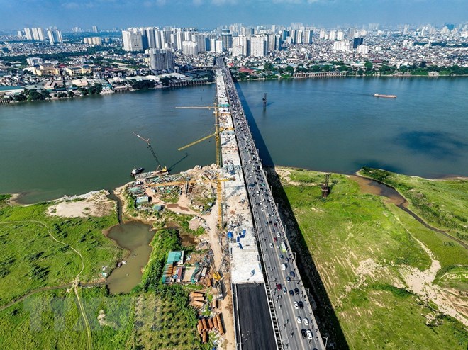 Cầu Vĩnh Tuy 2 chính thức hợp long, chuẩn bị thông xe vào đầu tháng 9 - ảnh 3