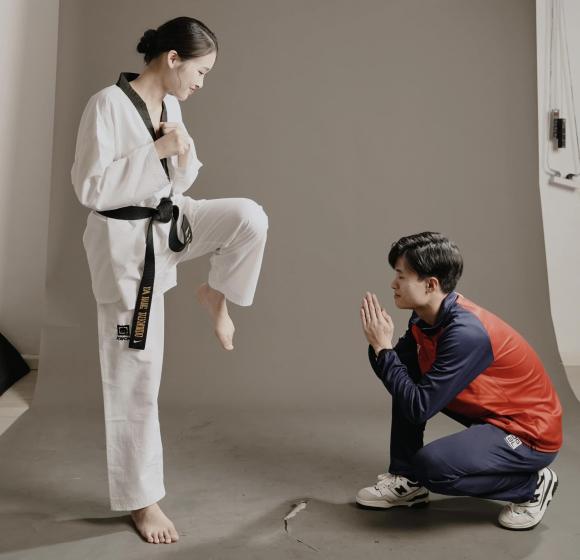 Sau khi giành tấm HCV SEA Games, vận động viên Trung Cường kết hôn với vợ đai đen taekwondo - ảnh 3
