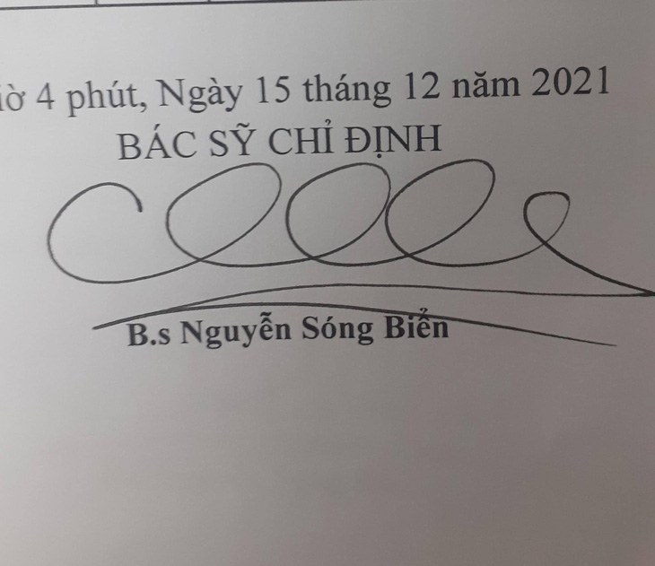Ảnh vui 1-9: Chữ ký của bác sĩ Nguyễn Sóng Biển - ảnh 1