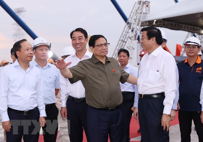 Thủ tướng Phạm Minh Chính dự Lễ hợp long cầu Mỹ Thuận 2 - ảnh 4