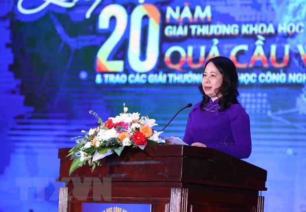 Phó Chủ tịch nước dự Lễ Kỷ niệm 20 năm Giải thưởng KHCN Quả cầu Vàng - ảnh 2
