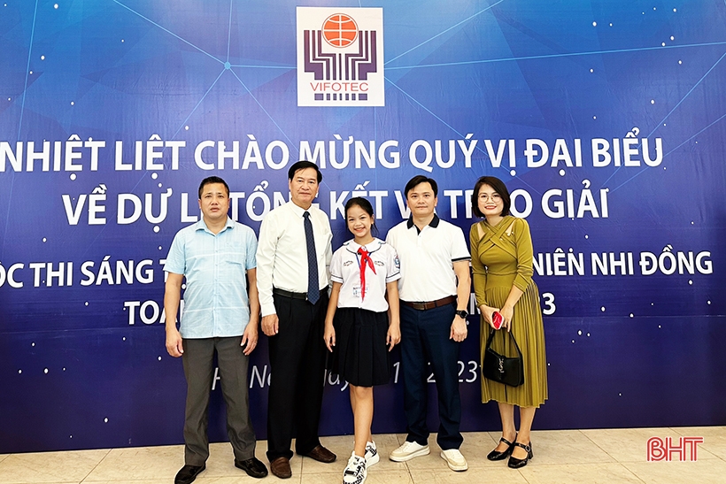 Hà Tĩnh nhận 2 giải thưởng tại Cuộc thi Sáng tạo thanh thiếu niên, nhi đồng toàn quốc 2023 - ảnh 1