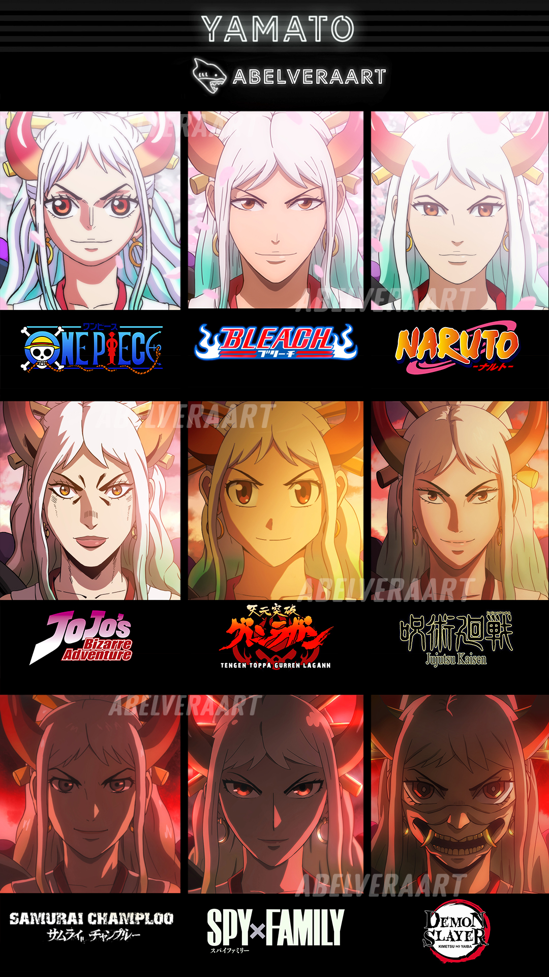 Dàn nhân vật One Piece và Jujutsu Kaisen biến hóa khác lạ theo 9 phong cách của các anime khác - ảnh 5